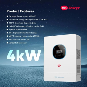 itel Energy 4kw Inverter Hybrid 24V IP54 1Phase IPV-4K24UPRO with wifi 4kva IP 54.