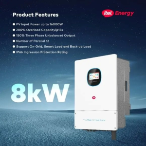 itel Energy 8kw Inverter Hybrid 48V IP66 3Phase IHY-8KL3-Wifi. Product Code: IHY-8KL3